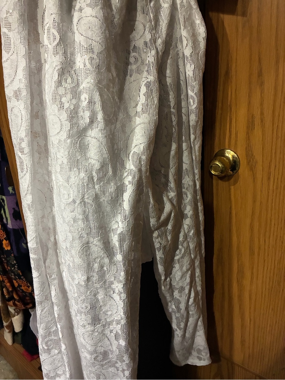 White Lace Tie-Front Camisole swimsuit coverups - Picture 2 of 7